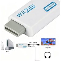 WII to HDMI-compatible Converter with 3.5mm Audio Video Cable Full HD 720P/1080P Wii2HD Adaptor for PC HDTV Monitor Display