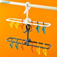 Multi-functional Folding Clothes Drying Rack Travel Portable Clothes Hanger Windproof Underwear Socks Small Items Drying Racks