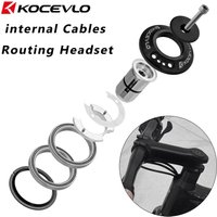 KOCEVLO Internal Cables Routing Bicycle Headset Tapered 1.5" 28.6mm 52mm Bike Frame Hidden Line Hose