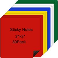 30 Stück 7,6 x 7,6 cm bunte Magnetetiketten, wasserfeste Streifen für Kühlschrank, Zuhause, Büro, Garage, Kühlschrank, leere beschreibbare Karten
