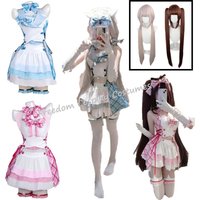 IN STOCK Chocola Cosplay Halloween Costume New Idol Catgirl Maid Costume Sexy Kawaii Dress Chocolaa/Vanillaa Theatrical Costume