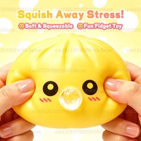 2026 Upgrade Dumpling Squishy Mystery Box,New Dumpling Squishy Blow Bubbles,Dumplings Stress Balls Fidget,Rainbow Dumplings