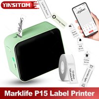 P15 Bluetooth Mini Label Printer No Ink Printing Portable Thermal Maker Labeling Machine DIY Name Sticker Price Tag Labeller
