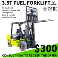 Popular Diesel Forklift 3.5 tons Diesel Forklift Hydraulic Power Euro5 Engineering Household Customization