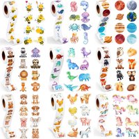 100-500PCS New Stickers Animal Stickers Small Roll Packaging Pack Rolling Stickers Photocard Decor Lables TZ312