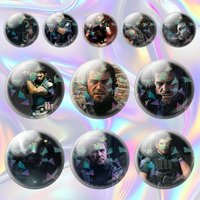 Chris Redfield Resident Evil 75mm 44mm 25mm Accessories Toys Badge Brooch Backpack Hat Pins