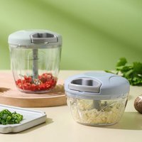 1PC/Manual Garlic Chopper, 500ML/900ML kitchen things,gadg Hand Pull String Chopper for Crushing Vegetables and Spice
