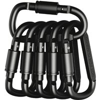 4 - 6 Pcs Alloy Aluminum Carabiner Set: Multi - Purpose Tactical Hooks for Key, Camping, Survival & EDC Outdoor Keychain Clips