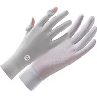 AliExpress NONE Sunscreen Ice Silk Breathable Gloves for Unisex Summer Outdoor Sports Cycling Driving Gloves Touch Screen Sunscreen Quick Drying