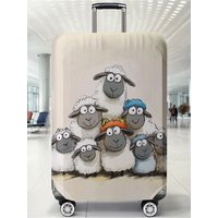 Lamb pattern luggage protection cover, suitable for 18-32 inch luggage covers, luggage handle gloves, travel accessories