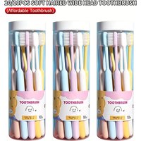 Large Capacity Bucket Toothbrush 10/20 Count, Gentle Soft Bristle Adult Toothbrushes, Ideal for Home Travel Student and Guest Us