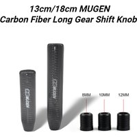 Universal Carbon Fiber Long Gear Shift Knob 13cm 18cm MUGEN Manual Transmission Gear Stick Head Shifter Lever Handle New