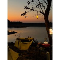 580g Ultralight Moon Chair Portable Folding Camping Chair 7001-T6 Aluminum Frame Mesh Seat for Hiking Backpacking