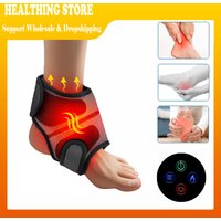 Electric Intelligent Air Pressure Foot Ankle Massager Hot Compress Vibration Leg Feet Heating Blood Circulation Brace USB Plug