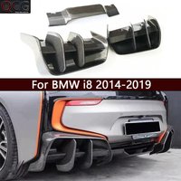 For BMW i8 2014-2019 Carbon Fiber Back lip Diffuser Car Rear Bumper Splitters Spoiler Car Accessories Body Kits