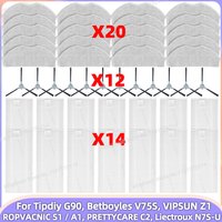 Fit For ROPVACNIC S1/ A1, PRETTYCARE C2, Tipdiy G90,Betboyles V75S, Liectroux N7S-U, VIPSUN Z1 Parts Mop Cloth Side Brush Filter