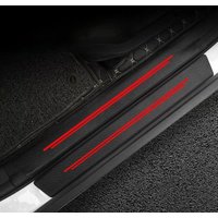 New Universal Car Door Sill Protection Strip Tough Imitation Carbon Fiber Leather Durable Decorative Car Sticker Accessories