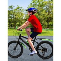 AliExpress NONE 20 Inch 7 Speeds Mountain Bike Adjustable Children's Bicycle with Storage Bag and Compass Bell Braking System Bike
