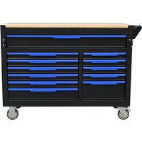 Heavy 12-Drawer Rolling Tool Cabinet Full Repair Kit for Efficient Garage Shop Storage
