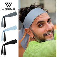 WRELS Color Elastic Sports Sweatband Women Men Gym Fitness Yoga Quick Dry Non-Slip Hair Band Outdoor Multicolored Soft Sweatband