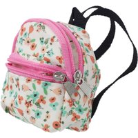 Suitable for 17/20cm labubudoll house decoration backpack small doll toy double zipper school bag canvas coin purse