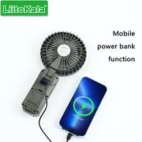 LiitoKala LF-FL01 Functional LED Handheld Fan Light 18650 Built in Battery 4000mAh Long Range 20W Wind Power