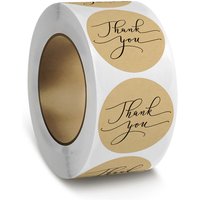 100-500pcs Brown Kraft Paper Seal Labels Thank You Stickers For DIY Gift Decoration Baking Package Envelope Stationery Sticker