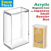 Acrylic Display Case For Japanese Small Booster Box 5MM Thick Clear Display Box for Collectibles(Internla: 7.6x4.5x14.1cm)