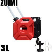 Motorcycle 3L Portable Jerry Can Gas Fuel Tank Plastic Petrol Car Gokart Spare Container Petrol Tanks Canister ATV UTV