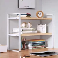 Shelf Desktop Organizer Storage Bookshelf Student Desk Shelves Racks Office Computer Desk Tiered Cabinet Home Storage Desk