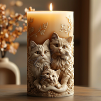 Animal Series - Cat Pillar Candle Silicone Mold Create Stunning DIY Silicone Resin Molds Plaster Silicone Molds