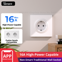 SONOFF WS01STPF-E Fusion Series Non-Smart Traditional Wall Socket Type F Fire Resistant Protection Moisture Ready Durability