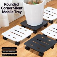 1pc Plant Pot Tray With Wheels For Heavy Plants Indoor Plant Stands Outdoor Plant Mobile Trolley