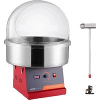 SucceBuy Elektrische Zuckerwattemaschine, Zuckerwattemaschine, kommerzielle Zuckerwattemaschine, Schüssel und Zuckerschaufel aus Edelstahl