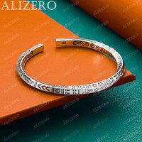 925 Sterling Silver Bangle Retro Pattern Bracelet For Women Jewelry Fashion Party And Daily Wear