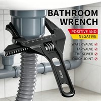 OUDISI Adjustable Multi-Function Wrench - Large Opening Manual Tool for Plumbing, Bathroom & General Home Repair