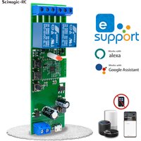 2CH WiFi Smart Switch Module 7-32V 85-250V 220V 12V 24V 10A Relay Work With EWelink APP Voice Control Alexa Goolge Assistant