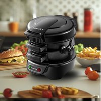 220V 110V Mini Electric Burger Sandwich Maker Machine Non Stick Toaster Grill Baking Pancake Pan for Bread Kitchen Home 토스트기 빵