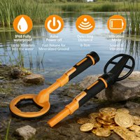 2 in 1 Underwater Metal Detector, Waterproof Handheld Pulse Pinpointer Induction Metal Finder for Diving Treasure Hunting