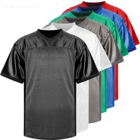 Blank Football Jersey - Sports Performance T-Shirt Hip Hop Basketball Soccer Party Wear, Sublimation Ready Team Uniform