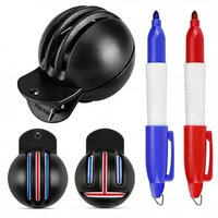 Golf Ball Stencil with Pens Smooth Writing Stamp Ball Liner Golf Marking Tools for Men Women Putting Training Practice Course
