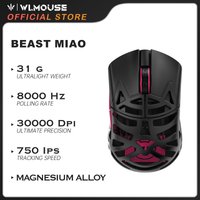 WLMOUSE Beast Miao Ultra-Light Wireless Gaming Mouse – Magnesium Body, PAW3950HS Sensor, 8K Polling Rate, Omron Optical