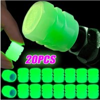 AliExpress NONE 1/40pcs Luminous Car Tire Valve Cap Motorcycle Bike Wheel Nozzle Dustproof Tyre Valve Stem Caps Fluorescent Night Glowing Decor