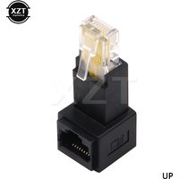Up Down Left Right Angled 90 Degree 8P8C FTP STP UTP Cat 5e RJ45 Lan Ethernet Network extension Male to Female