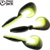HappyJack 2024 NEW Curly Body Soft Bait Bass Lure Isca 15pcs5.5cm Top Selling Fishing Lures Pesca Carp Fishing Artificial
