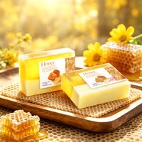 Two tone honey goat milk handmade soap cleansing essential oil soap refreshing oil control bath soap