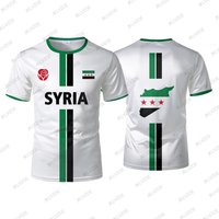 Summer New Syria Football Jersey Men Women Sports T-shirts Street Soccer Uniforms Casual Syrian Flag Graphic Oversized Kids Tops