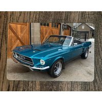 1967 Convertible Metal Wall Car Garage Sign Poster