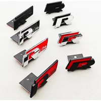 3D Metal Car Logo R RLine Front Grille Emblem Badge Sticker For Volkswagen VW Golf R R32 MK7 MK7.5 MK8 Polo GTI GLI Accessories