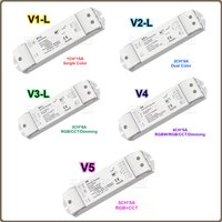 DC12V-48V V1-L Single Color V2-L Dual Color V3-L RGB V4 RGBW V5 RGB+CCT LED Controller 2.4GHz+Push Dimmer for LED Strip Lights
